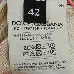 Dolce & Gabbana Multicolor Mambo Print Silk Button Front Cardigan M
