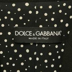 Pre Owned Dolce & Gabbana Black Bee Embroidery Wool Double Breasted Blazer M
