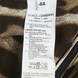 Dolce & Gabbana Brown Leopard Print Silk Maxi Dress M