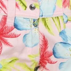 Dolce & Gabbana Multicolor Floral Print Cotton Cropped Pants S