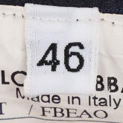 Pre Owned Dolce & Gabbana Purple/Navy Blue Stripe Cotton Blend Shirt L