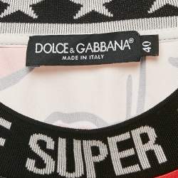 مملوكة مسبقًا Dolce & Gabbana Multicolor Printed Satin Crop Top S