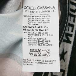 مملوكة مسبقًا Dolce & Gabbana Multicolor Printed Satin Crop Top S