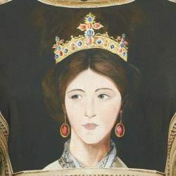 Pre Owned فستان دولتشي أند غابانا كريب طبعة ملكة بني ميدي مقاس متوسط - ميديام