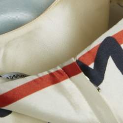 مملوكة مسبقًا فستان دولتشي أند غابانا حرير مطبوع أبيض مقاس صغير - سمول