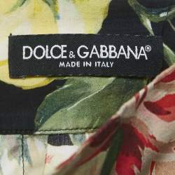 Pre Owned Dolce & Gabbana Multicolor Floral Print Cotton Tiered Mini Skirt S