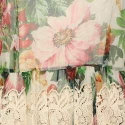 Pre Owned Dolce & Gabbana Multicolor Slilk Blend Floral Sheath Midi Dress M