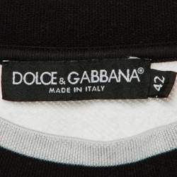 Dolce & Gabbana White DG Queen Embossed Cotton Sweatshirt M