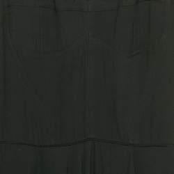 Pre Owned Dolce & Gabbana Black Sateen Bustier Midi Dress S