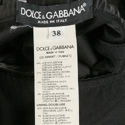 Pre Owned Dolce & Gabbana Black Sateen Bustier Midi Dress S