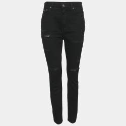 Dolce & Gabbana Black Ripped Denim Skinny Jeans M Waist 29"