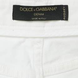 Dolce & Gabbana White Denim Audrey Jeans M Waist 28" 
