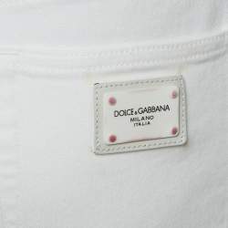 Dolce & Gabbana White Denim Audrey Jeans M Waist 28" 