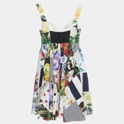 Dolce & Gabbana Multicolor Cotton Patchwork Short Dress S