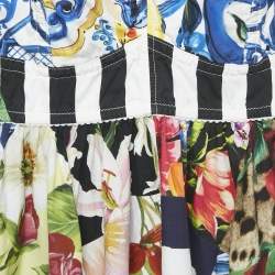 Dolce & Gabbana Multicolor Cotton Patchwork Short Dress S