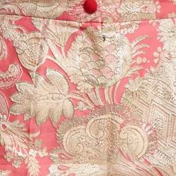 Dolce & Gabbana Pink/Gold Paisley Brocade Trousers S