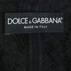Dolce & Gabbana Black Lace and Viscose Button Front Vest S