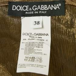 Dolce & Gabbana Metallic Organza Sheer Blouse S