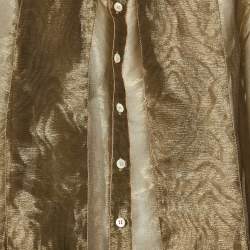 Dolce & Gabbana Metallic Organza Sheer Blouse S