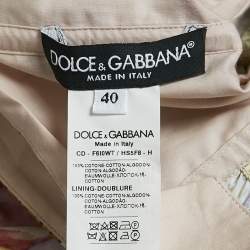 Dolce & Gabbana Multicolor Floral Print Button Detail Sleeveless Mini Dress S