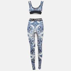 Dolce & Gabbana Blue Majolica Print Jersey Tracksuit S