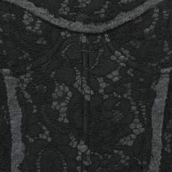 Pre Owned Dolce & Gabbana Black Lace and Jersey Bustier Top M