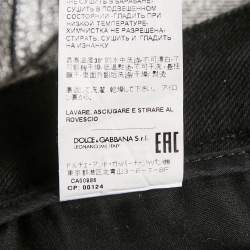 Pre Owned Dolce & Gabbana Silver Coated Skinny Jeans S Waist 26"