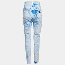 Dolce & Gabbana White/Blue Tie-Dye Denim Jeans M Waist 28" 