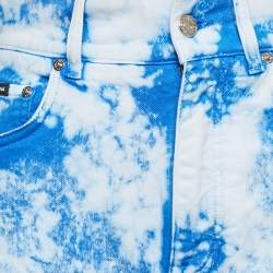 Dolce & Gabbana White/Blue Tie-Dye Denim Jeans M Waist 28" 