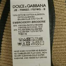 Dolce & Gabbana Green Hortensia Print Cotton Knit Jumper M
