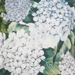 Dolce & Gabbana Green Hortensia Print Cotton Knit Jumper M