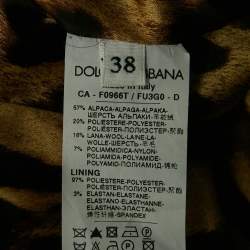 Dolce & Gabbana Grey Wool Open Drape Collar Jacket S
