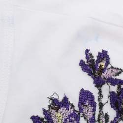Pre Owned Dolce & Gabbana White Cotton Logo Print T-Shirt S