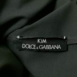 Pre Owned Dolce & Gabbana x Kim Grey Jersey Off-Shoulder Maxi Dress M
