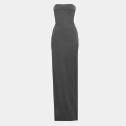 Pre Owned Dolce & Gabbana x Kim Grey Jersey Off-Shoulder Maxi Dress M