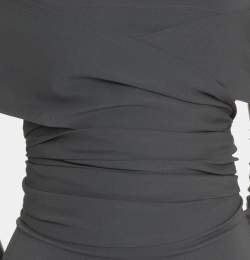 Pre Owned Dolce & Gabbana x Kim Grey Jersey Off-Shoulder Maxi Dress M