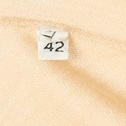 Dolce & Gabbana Beige Embellished Closure Knit Cardigan M