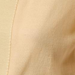Dolce & Gabbana Beige Embellished Closure Knit Cardigan M