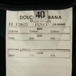 Dolce & Gabbana Blue Velvet Tailored Blazer S