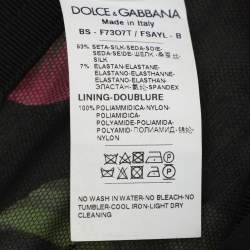 Pre Owned Dolce & Gabbana Multicolor Floral Print Silk Blouse S