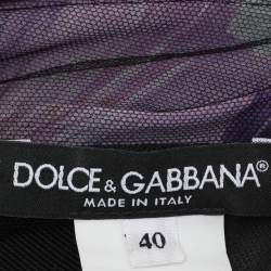 Pre Owned Dolce & Gabbana Multicolor Floral Print Silk Blouse S