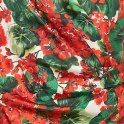 Dolce & Gabbana Multicolor Floral Print Silk Tasseled Sleeveless Dress S