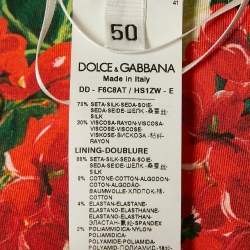 Dolce & Gabbana Multicolor Floral Print Silk Tasseled Sleeveless Dress S