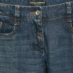 Dolce & Gabbana Blue Faded Denim Straight Leg  Jeans S Waist 26"