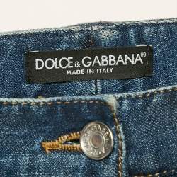 Dolce & Gabbana Blue Faded Denim Straight Leg  Jeans S Waist 26"