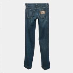 Dolce & Gabbana Blue Faded Denim Straight Leg  Jeans S Waist 26"