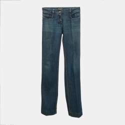 Dolce & Gabbana Blue Faded Denim Straight Leg  Jeans S Waist 26"