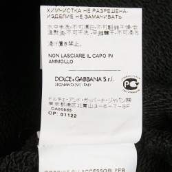 Dolce & Gabbana Black Rose Print Cotton Sweatshirt XXS