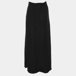 Dolce & Gabbana Black Tweed Maxi Skirt M