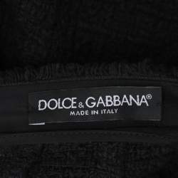 Dolce & Gabbana Black Tweed Maxi Skirt M